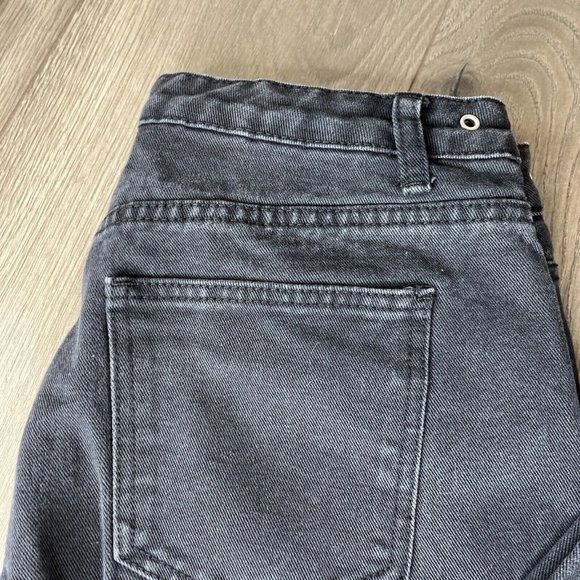 Shein Jeans Womens M Black Jeans Stainless Gromets Wide Leg Zip Button Pockets - Picture 4 of 10